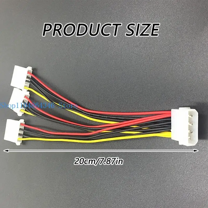 Conectores alimentación caja computadora 5Asd 1 a 3 Splitter Longitud extendida Cable 4PIN