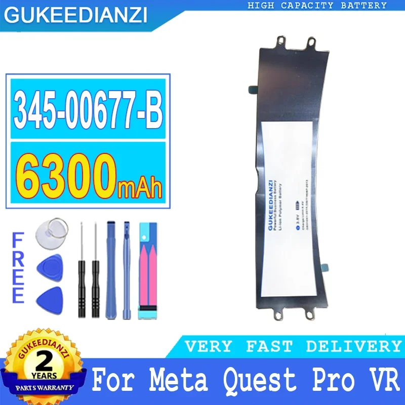 

6300mAh GUKEEDIANZI Battery For Metaverse Meta Quest Pro 345-00677-B VR Big Power Bateria