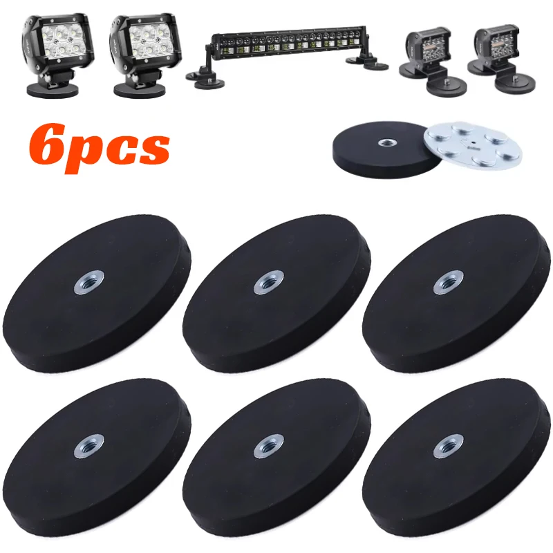 6-pecas-43mm-66mm-m4-m6-rosca-interna-base-magnetica-suporte-de-montagem-bracadeira-led-suporte-de-barra-de-luz-de-trabalho-suv-offroad