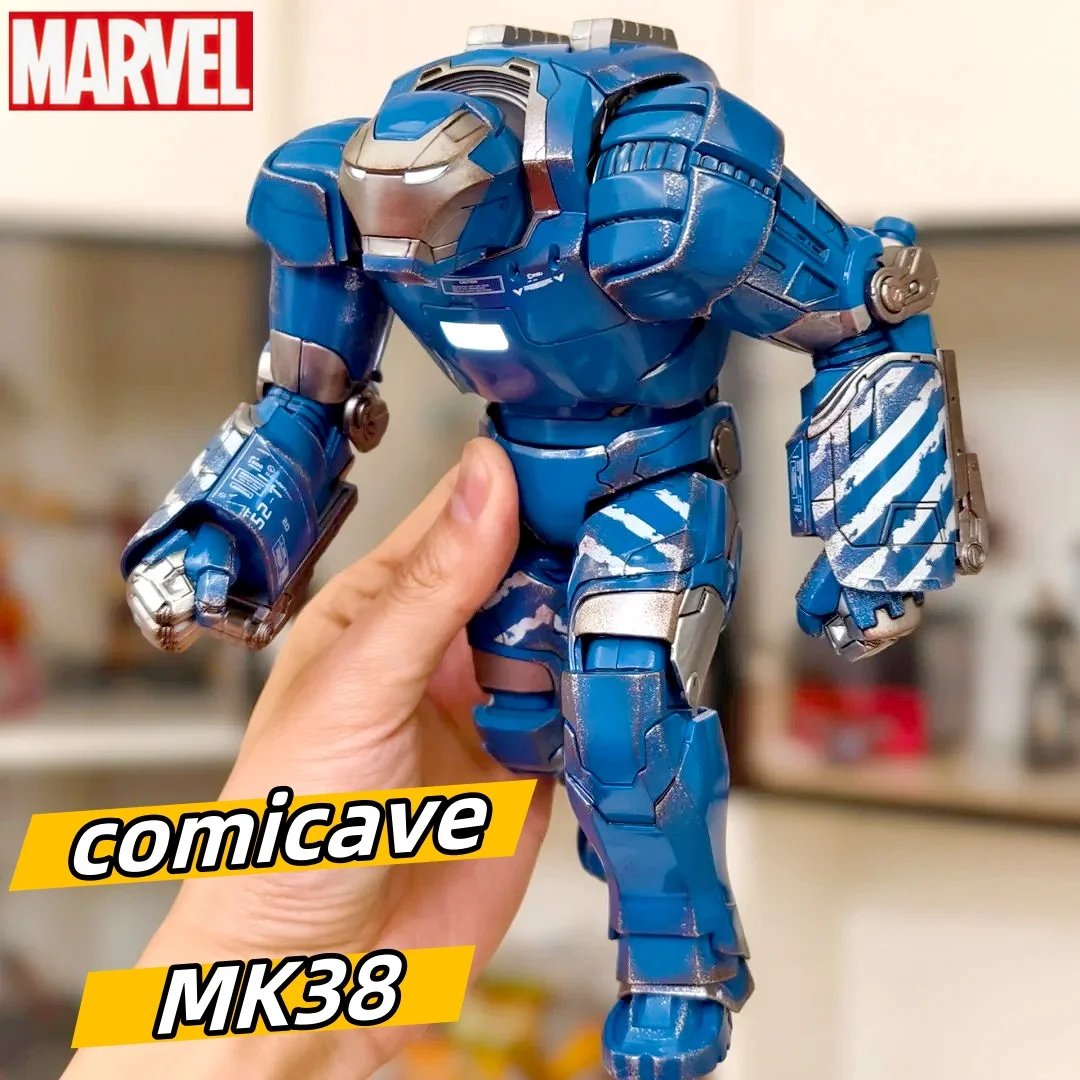 

1:12 Comicave 75% сплав Железный человек Igor Mk38 синяя и красная светящаяся фигурка, коллекционные игрушки, модель, ограниченное количество подарков, хит продаж