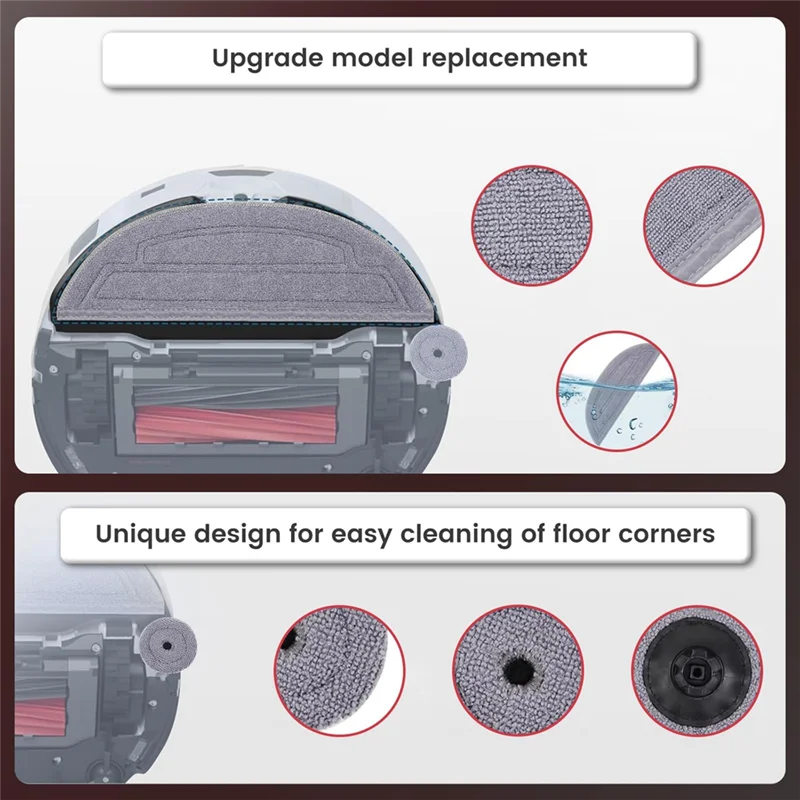 

A03F-Набор запасных частей для Roborock S8 Maxv Ультра-боковая щетка, фильтр, подушечки для швабры, роликовая щетка для пылесоса
