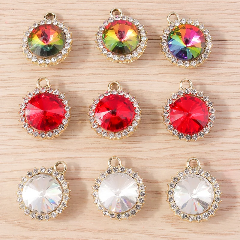10 stücke Delicate Kristall Wasser Tropfen Charme für Schmuck Machen Frauen Mode Ohrringe Anhänger Halsketten DIY Armbänder Geschenke – Detail 6