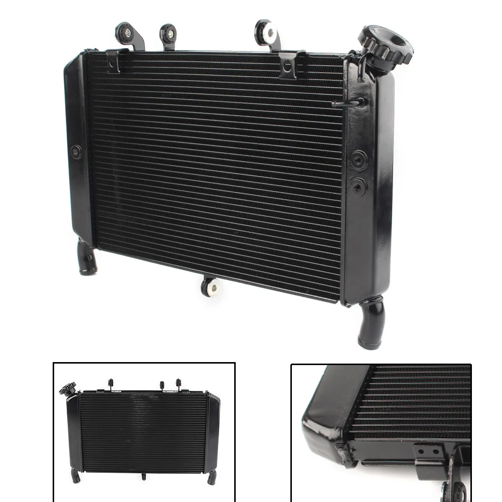 Black Aluminum Motorcycle Engine Water Cooler Cooling Radiator Assembly For Yamaha MT09 FZ09 2013 2014 2015 2016 MT-09 FZ-09