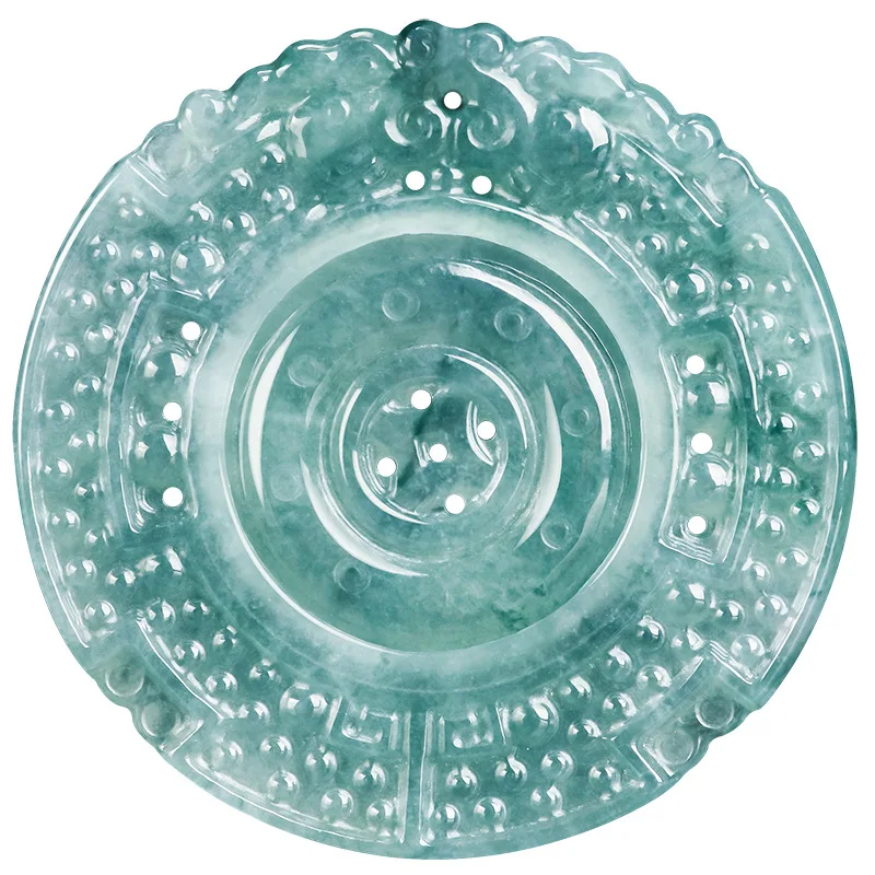 جديد عصري الطبيعية A-الصف الجاديت المياه الزرقاء العتيقة نمط قلادة من اليشم النقل الراقية المعلقات الرجال والنساء #5