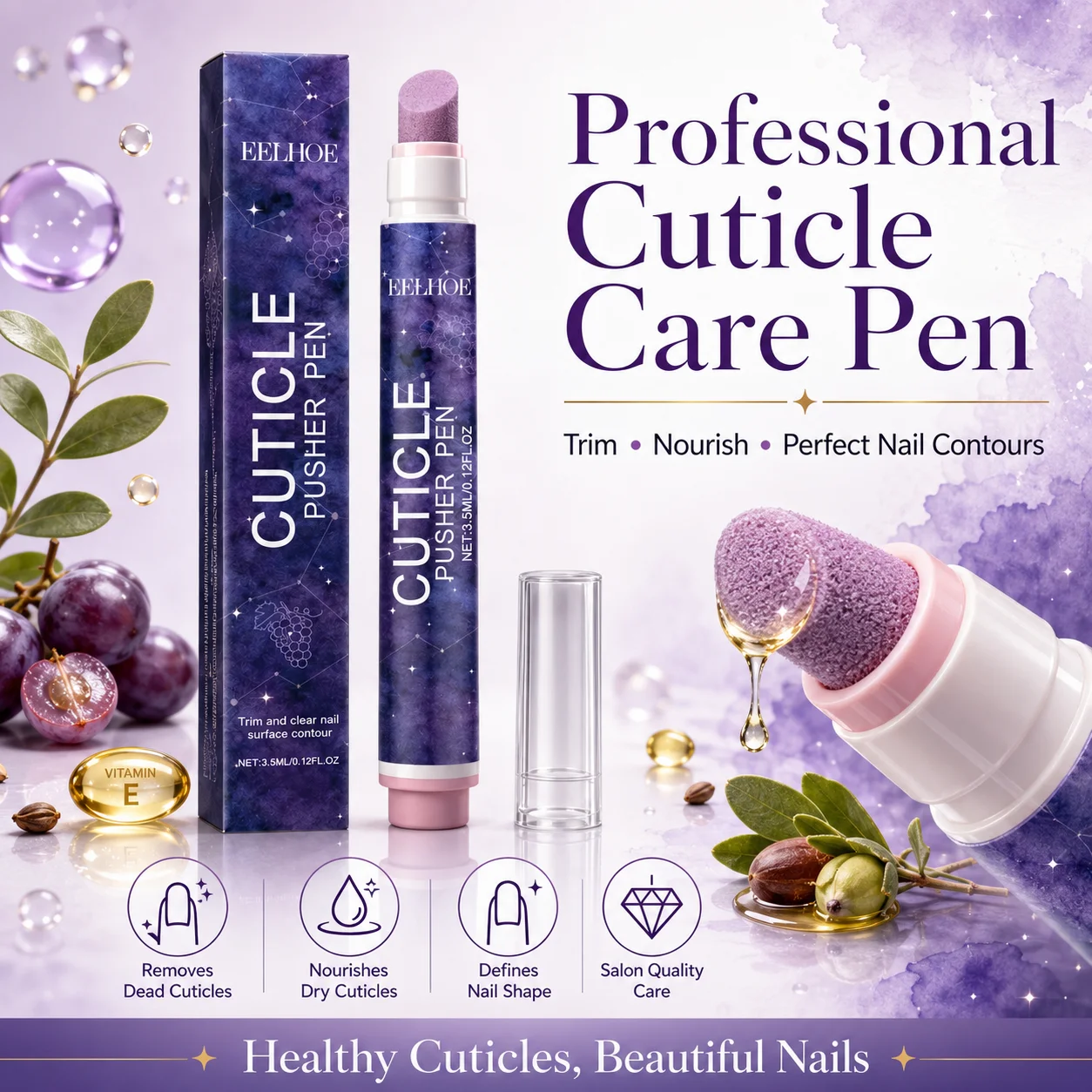 Multi-Effect Nail Edge Pen - Gentle Daily Cleaning Nail Surface Care for Nail Art