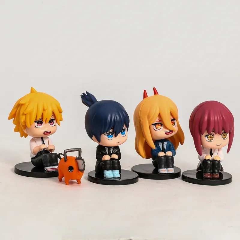 Mini Figurines Chainsaw Man – Pochita, Makima, Aki, Denji 3cm PVC – Lot Animé Manga – Idée Cadeau Originale 2025
