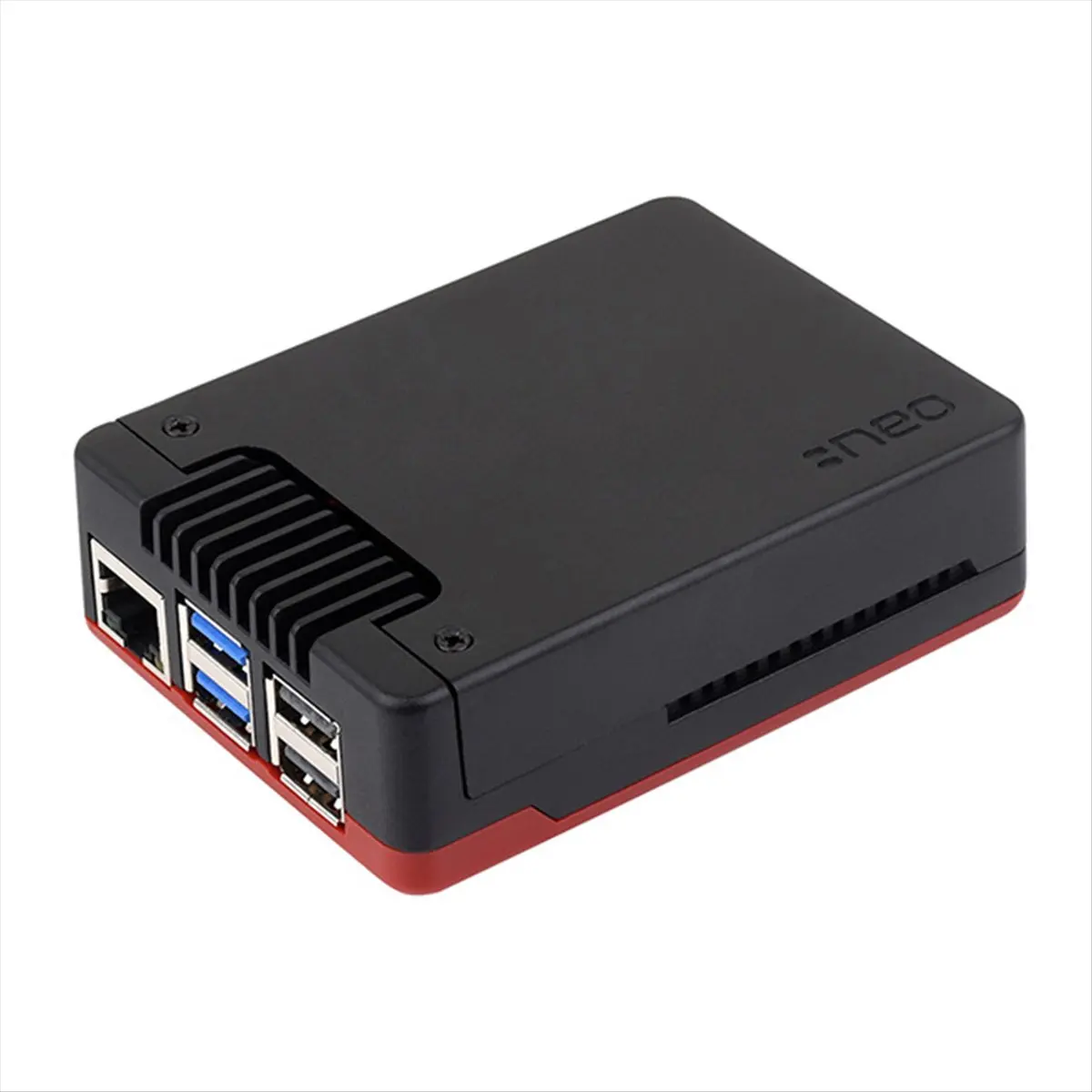 SWXF For 5 NEO 5 Aluminm Case with PWN Fan Passive Cooling Fins Exhaust Vent for RPI 5 Case Shell
