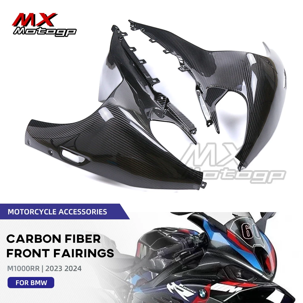 

Carbon Fiber Front Fairings Headlight Side Panels For BMW M1000RR M1000 RR 2023 2024 Motorcycle Racing Headlamp Guards Protector