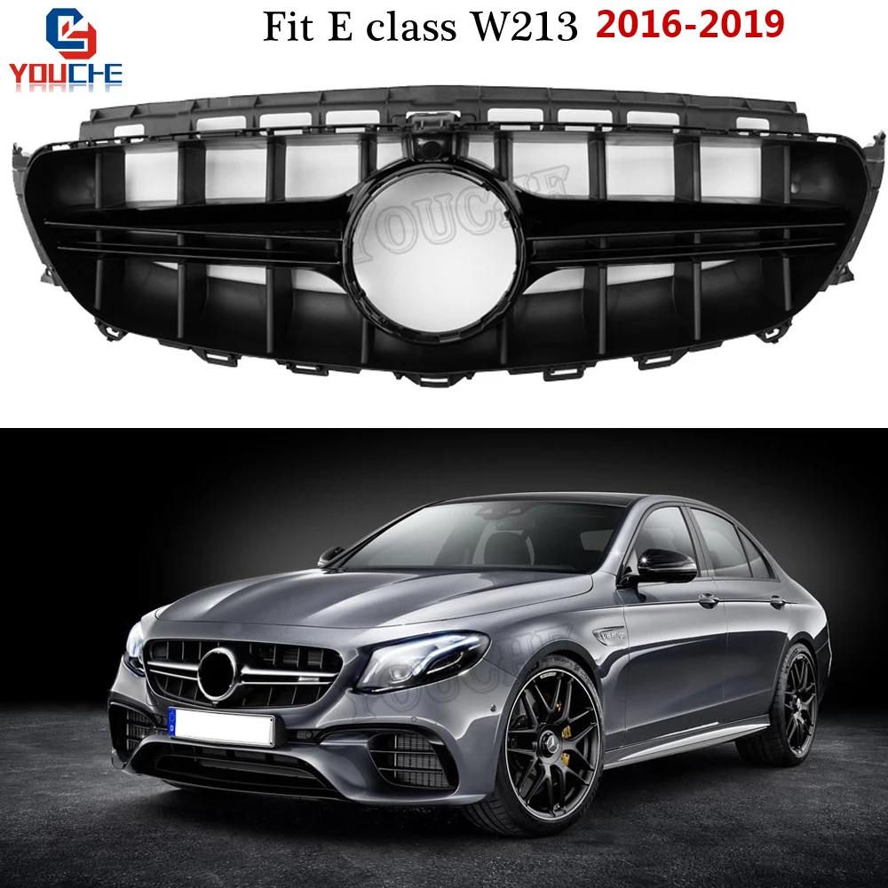 

W213 W238 E63 Front Bumper Grille Mesh E63 Style Grill For Mercedes E ClassW213 W238 Saloon 2016-2019 E250 E300 E350 E400