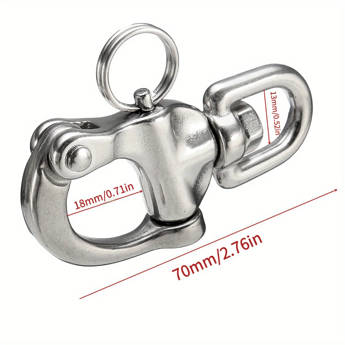 316 Stainless Steel Swivel Shackle, Quick Release Anchor Chain Eye Bolt, Heavy Duty Snap Hook for Marine & Architectural