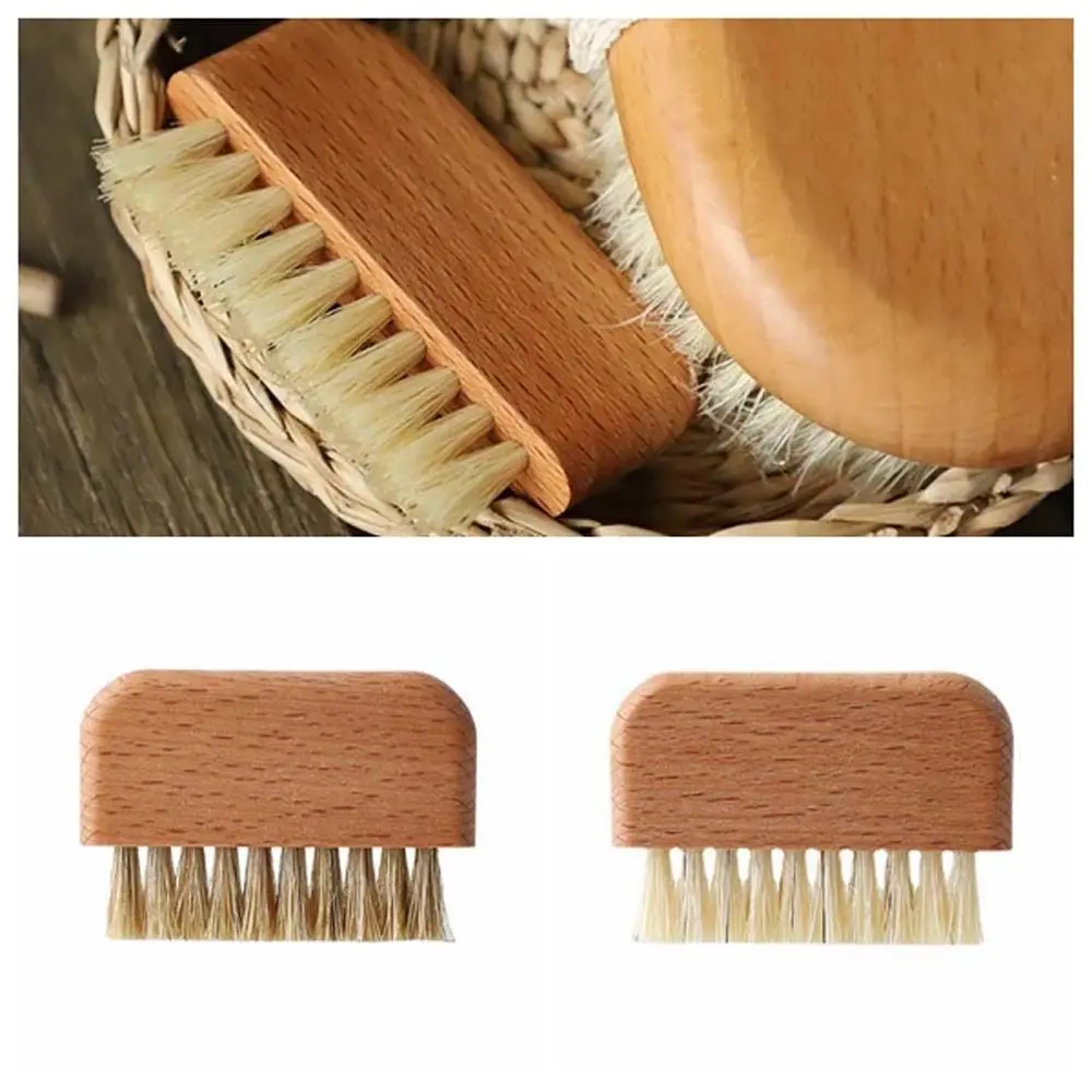 Nail Accessories Pig Bristle Nail Dust Brush Finger Polishing Dust Clean Remove Dust Powder Nail Cleaning Brush