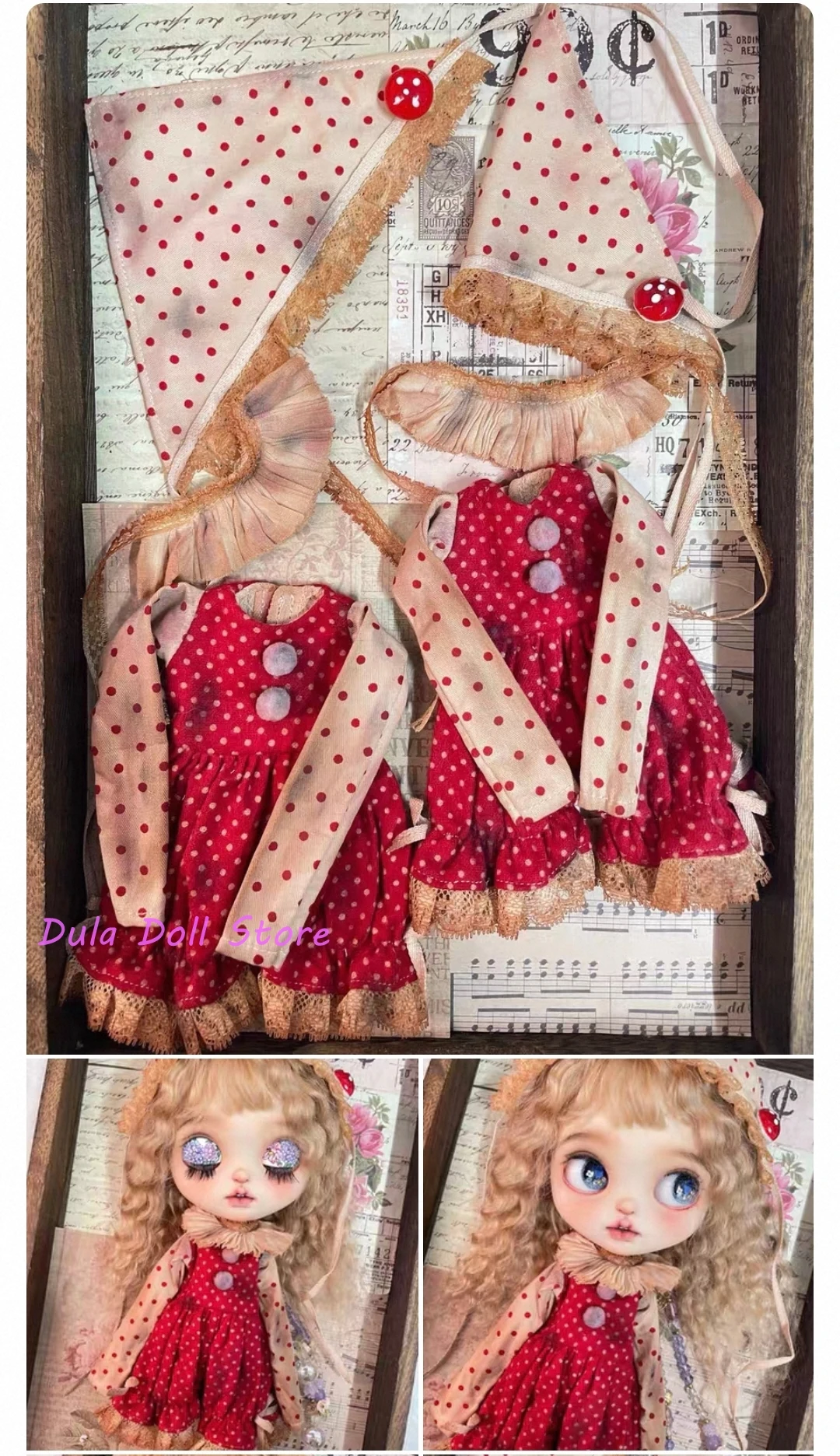 robe-pour-poupee-dula-robe-a-pois-vintage-teinte-au-the-pour-blythe-ob24-ob22-azone-licca-icy-jerryb-accessoires-pour-poupees-1-6