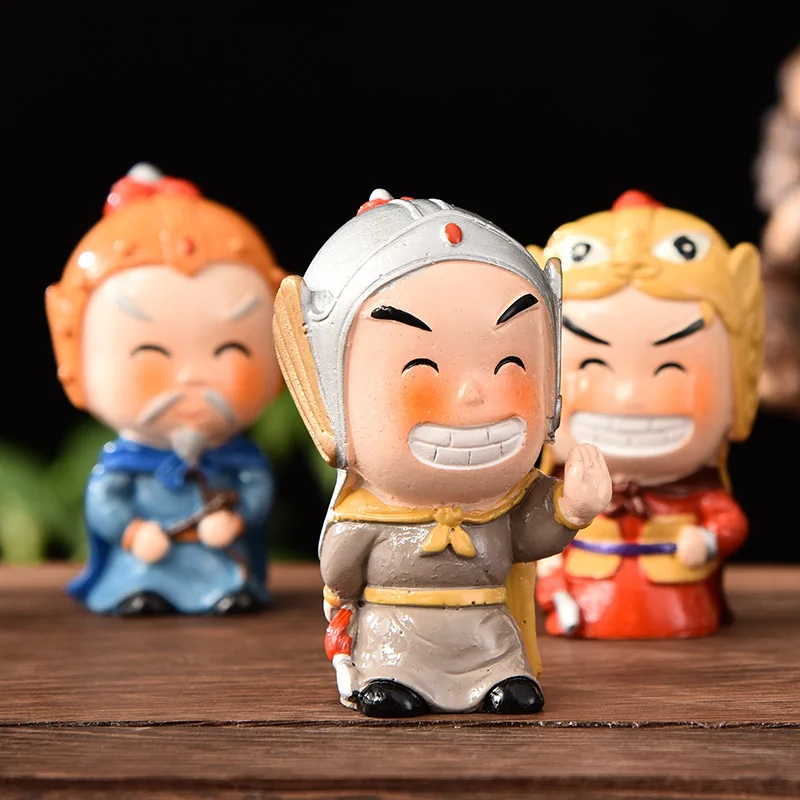 الرومانسية المصغرة للممالك الثلاث ، التماثيل ، السيارة ، زخارف المكتب ، ديكور المنزل ، ديكور الغرفة ، الهدايا التذكارية ، الأشكال اللطيفة #3