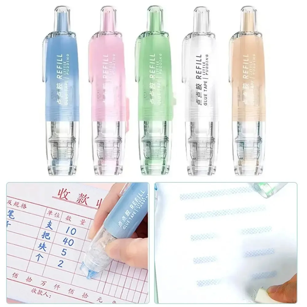 Double-sided Adhesive Press Spot Glue Pen High Viscosity Replaceable Core Correction Tape Glue Tape Stationery Large Capacity