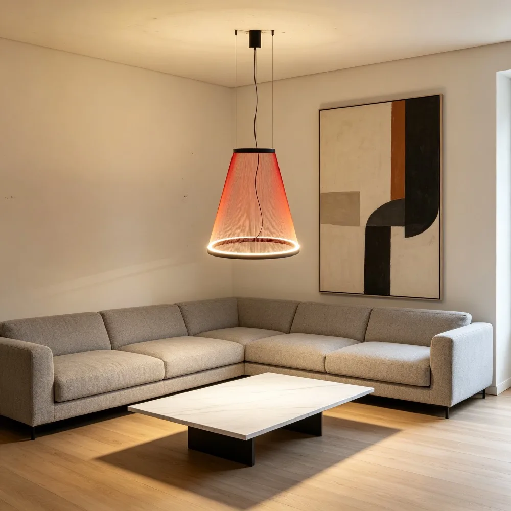 Minimalist Wabi Sabi Line Art Chandelier Living Dining Room Nordic Pendant Lamp Lustre Villa Duplex Loft Home Decor Stair Light
