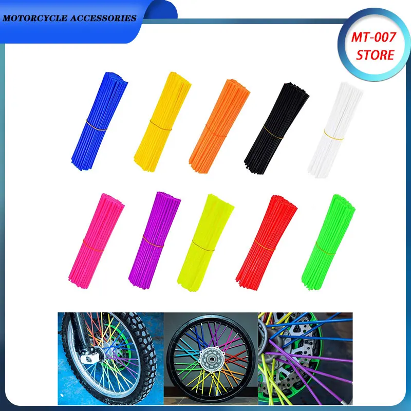 36PCS/SET Colorful Bike Motorcycle Mountain Bike MTB Wheel Modification Spokes Sleeve Tube Safety Clip Tube