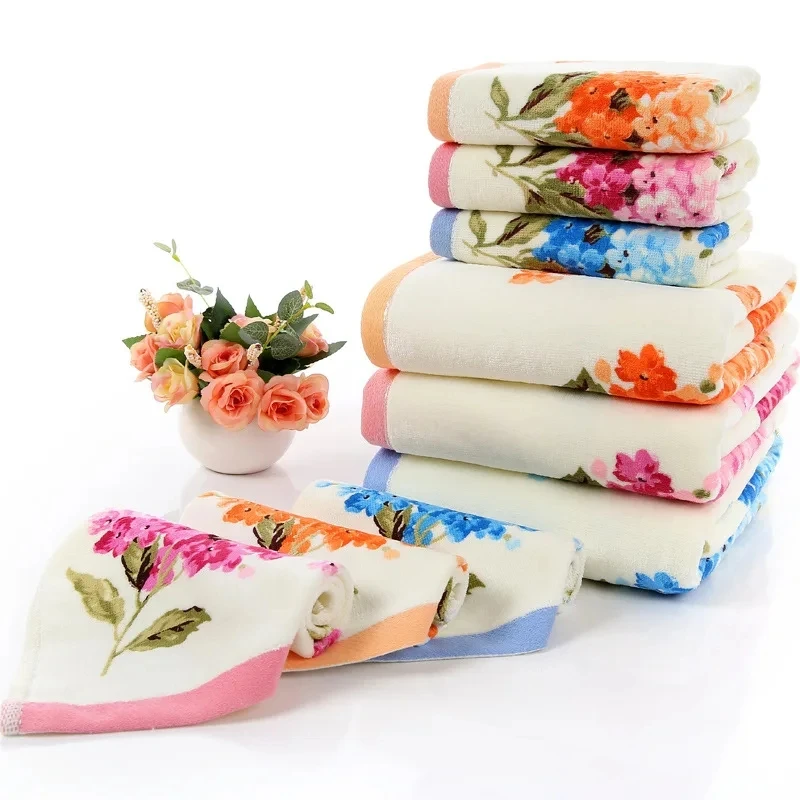 Luxury Lady Peony flower beach Towel Cotton shower Towels Home Textile Women bathroom Bath Towel Terry For adults