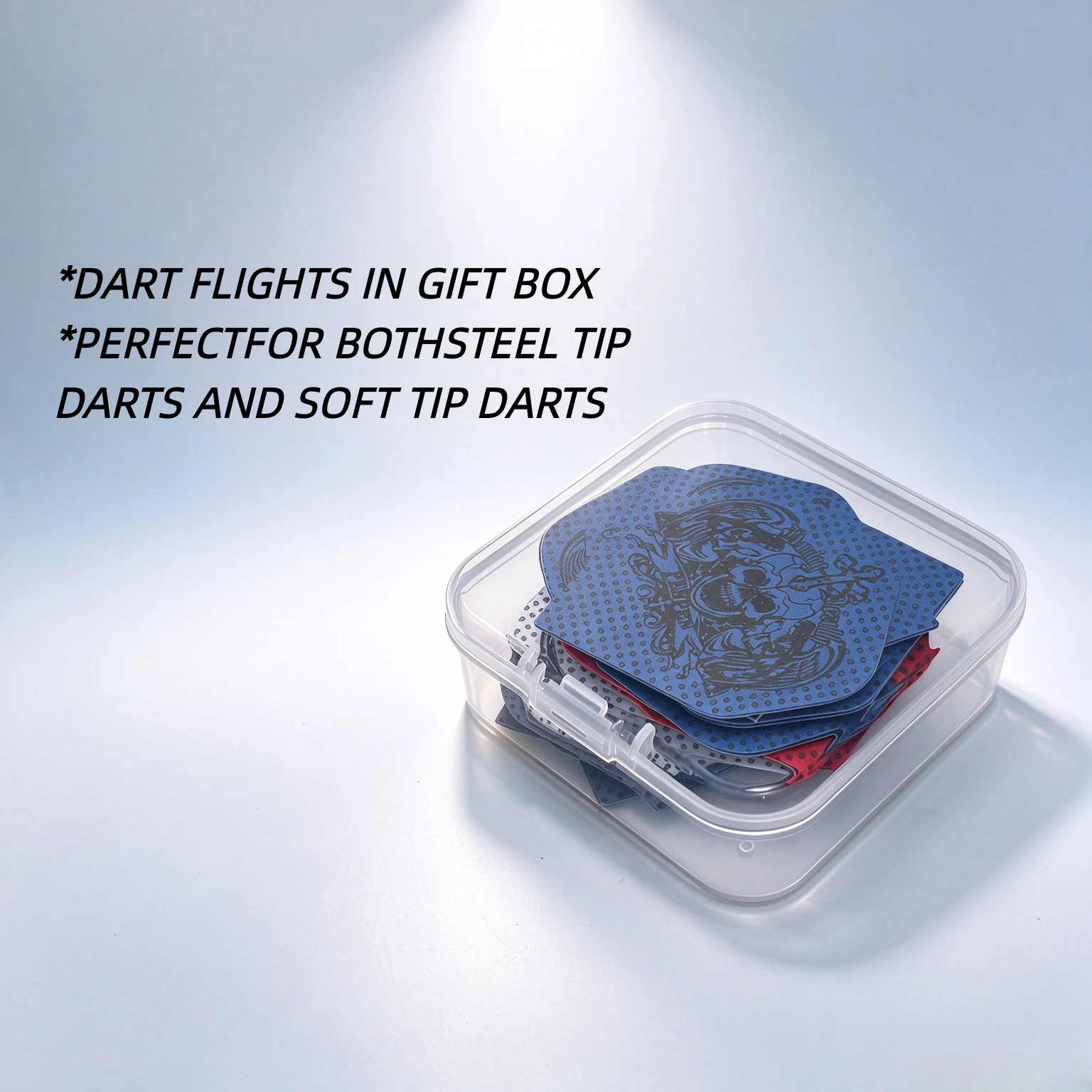 24 Pieces of Personalized Themed Dart Wings, Stable Flying Dart Blades, universal Dart Accessories, with Storage Box