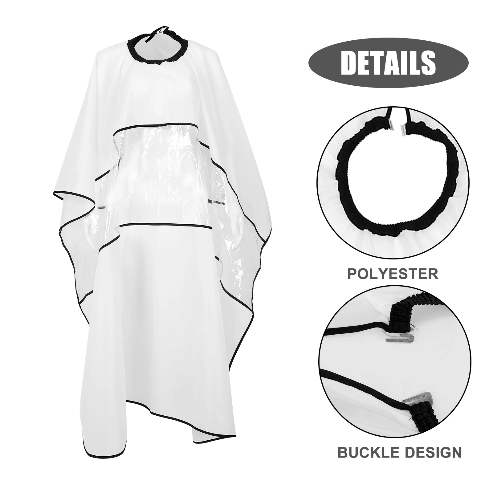 Barber Cape With Transparent Window Hairdressing Gown Durable Polyester Adjustable Size Easy Clean Stylist Accessories For Salon - Image 5