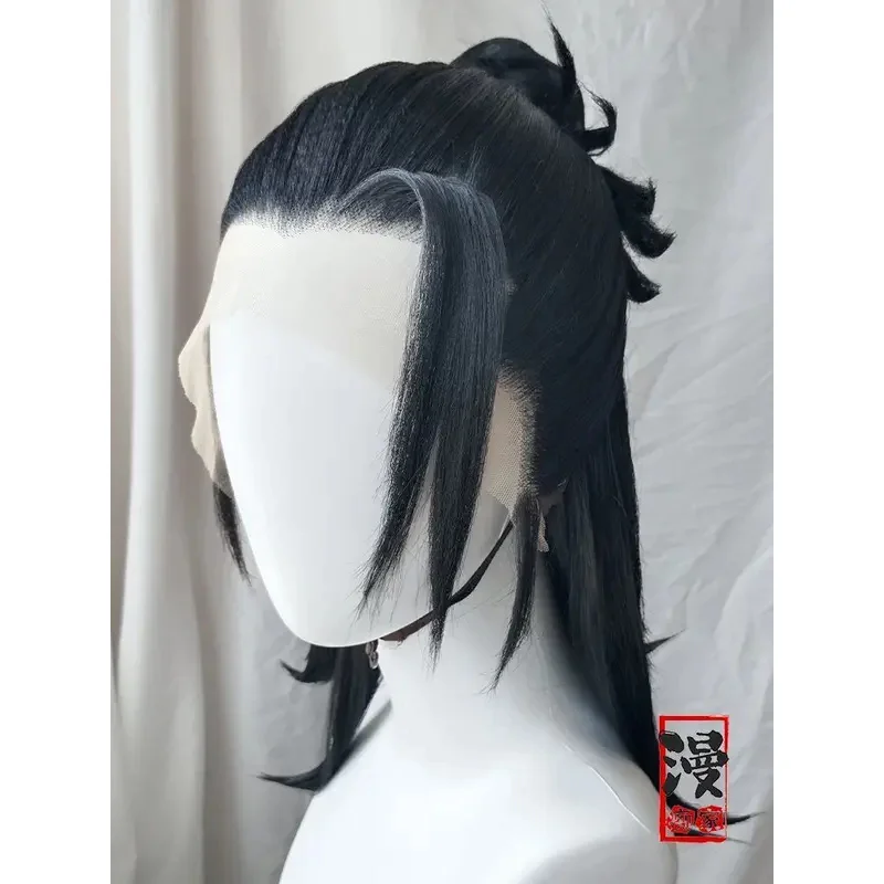 DY20 롱 웨이브 블랙 스타일 맞춤 가발 쥬구루 게토 코스프레 헤어스타일 코믹콘 파티 가발 할로윈 코스튬 가발 코믹 롤플레잉 P