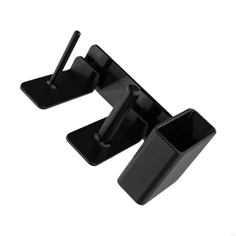 

J6PE Multi Functional Slushie Machine Drinkware Storage Rack Easy Installation Side-Mounted Holder for Cups Lids and Straws