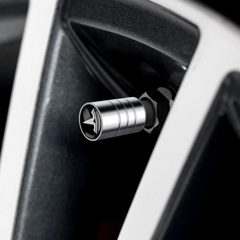 Aluminum Car Wheel Tire Valve Cap Auto Tire Protection Caps For Tesla Model 3 Model S X Model Y Roadster SpaceX K80 Invader