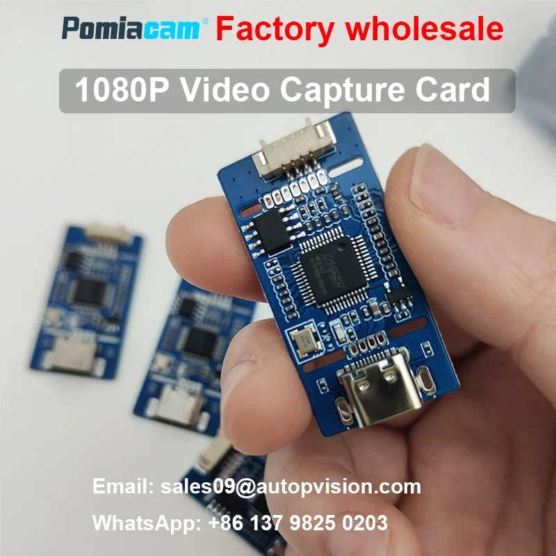 Factory wholesale-USB/TYPE-C Output Board CVBS To USB Capture AV CVBS Analog Signal S-VIDEO Signal To Digital Driver-free 1080P