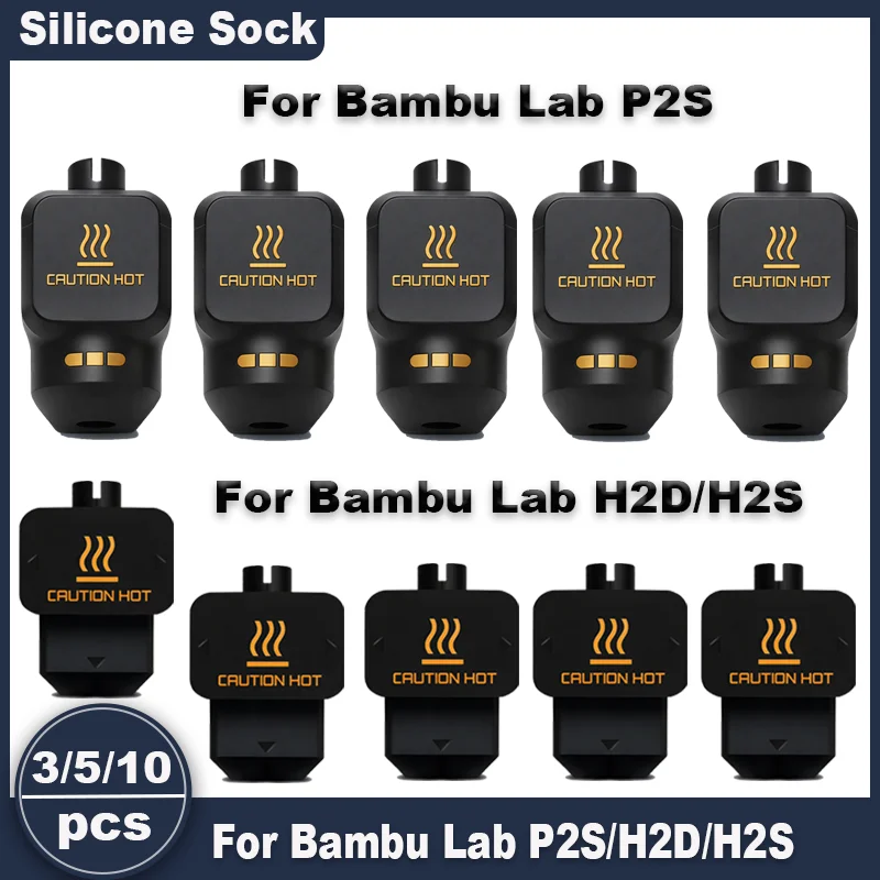 For Bambu Lab P2S/H2D/H2S: Hotend Heating Block Cover, silicone covers,3D printer printhead covers, For P2S/h2d/h2s 3D Printer