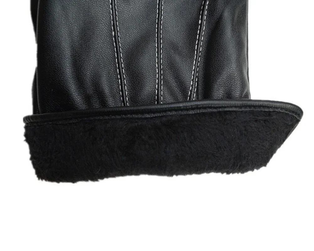 Herren warme Handschuhe Winter mode wasserdichte Handschuhe Herren Touchscreen Handschuhe Kunstleder Fahr handschuhe dünne Leder handschuhe