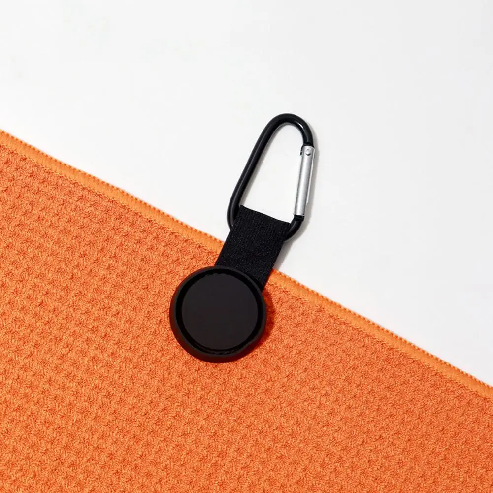 

Magnetic Microfiber Golf Towel with Carabiner Quick Drying Absorbent Sports Towel Waffle Pattern Golf Club Ball Cleaning Cloth