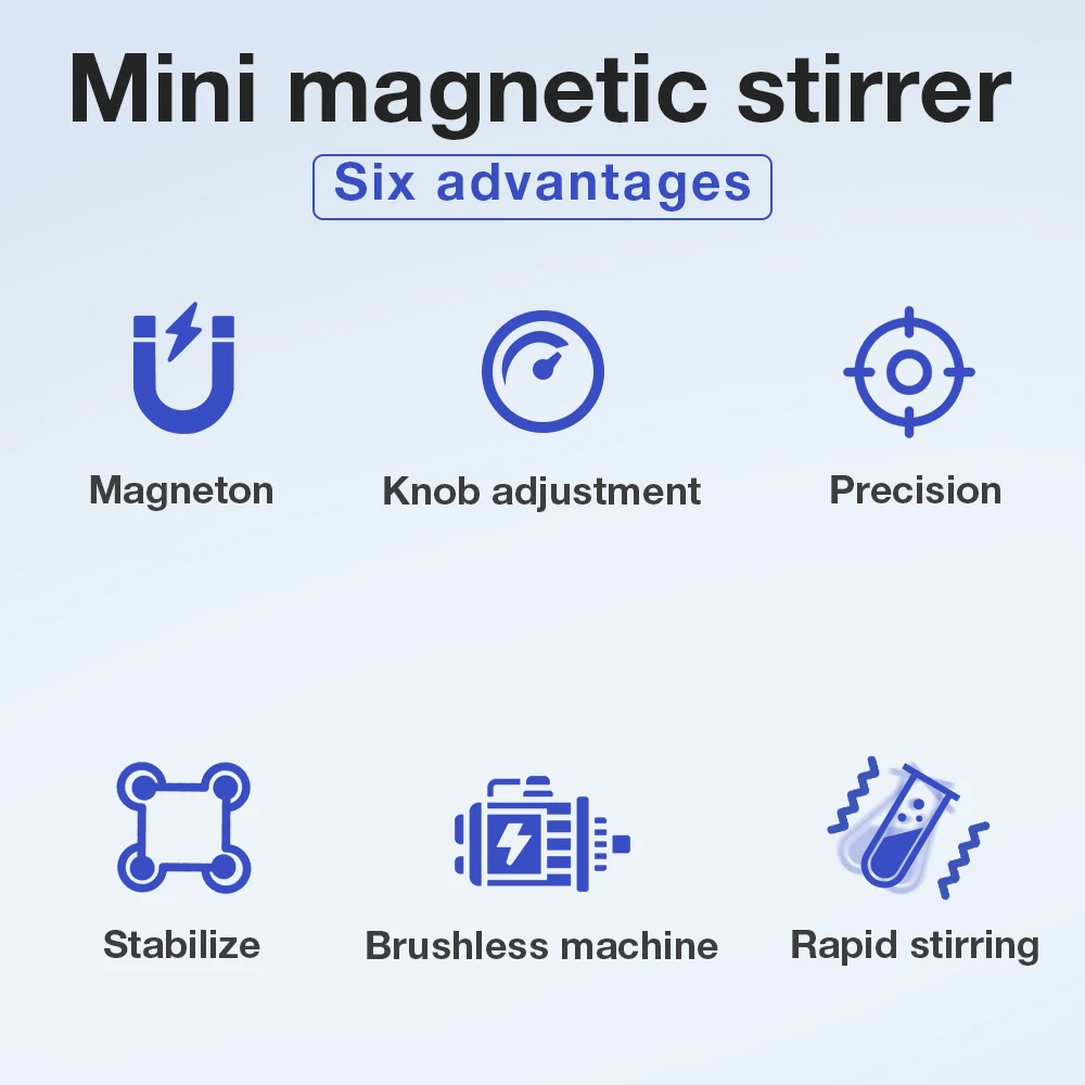 2000 دورة في الدقيقة مقبض محرك مغناطيسي صغير التحكم في السرعة خلاط تحريك 3L 5L آلة خلط محمولة معدات المختبرات للكيمياء