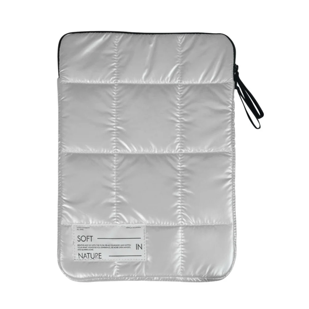 Laptop Carrying Case Cute Puffy Laptop Sleeve for Women and Men Quilted Computer Sleeve Compatible with 11-15inch Notebook