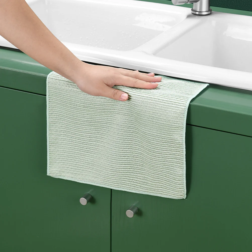 5 Pcs Kitchen Dish Cleaning Cloths Microfiber Rags Wash Towels Home Duster Absorbent Oil Water Stains