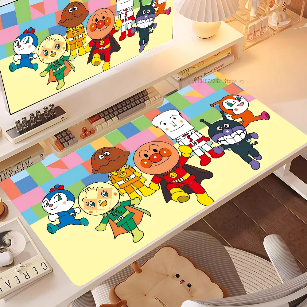 Cartoon Anpanman Mousepad Large Keyboard Desk Mat Gaming Mouse Pad LockEdge Non-slip Mat