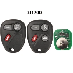 jingyuqin L2C0005T 16263074-99 3/4 Buttons Car Key For Saturn Vue For Cadillac LHJ009 315Mhz PN 22693421,22692190 LHJ009