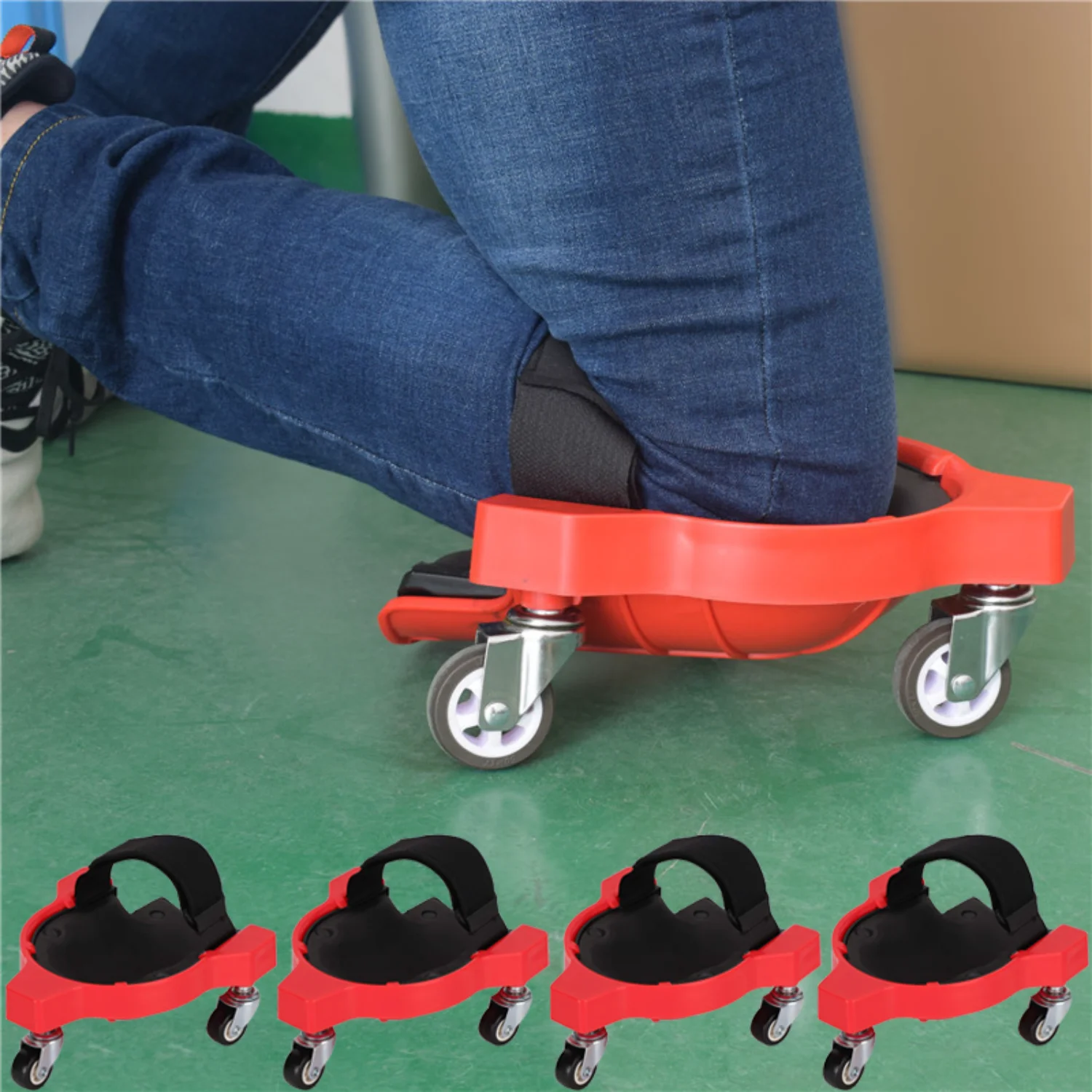 1-2pc Multifunctional Sliding Knee Pad Work-Saving Universal Wheel Woodworking Knee Pad with Adjustable Wheel For Indoor Outdoor