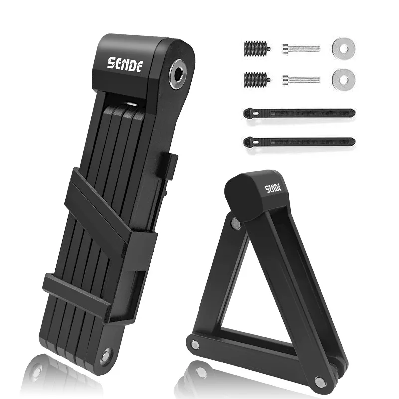 

Durable 6-Fold Joint Folding Lock for Mountain Bikes - Portable Anti-Theft Heavy-Duty Lock Fit for Electric Scooters
