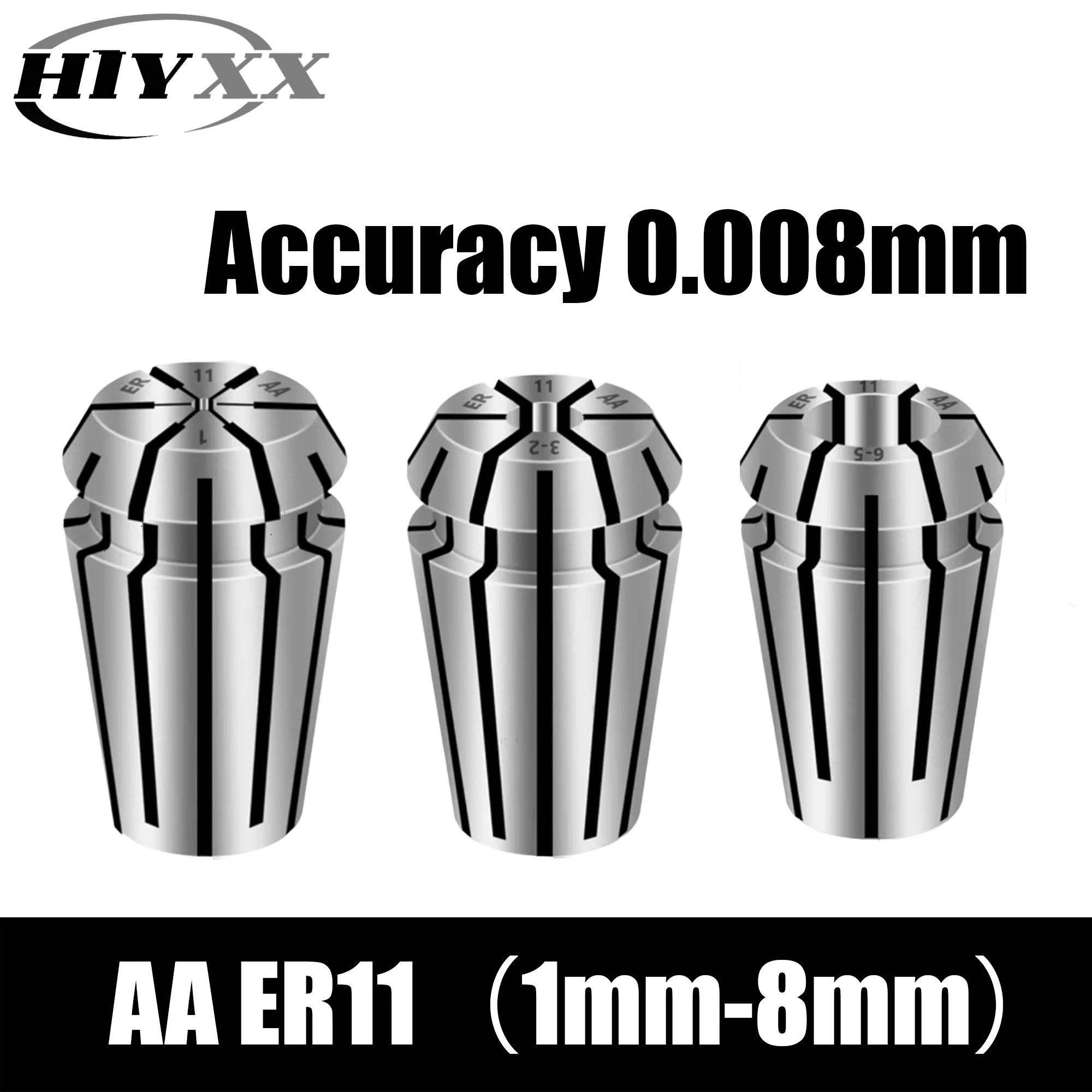 

ER Collet Chuck ER11 Collet 1mm-8mm Spring Collet Precision ≤0.008mm High Accuracy Collet Chuck