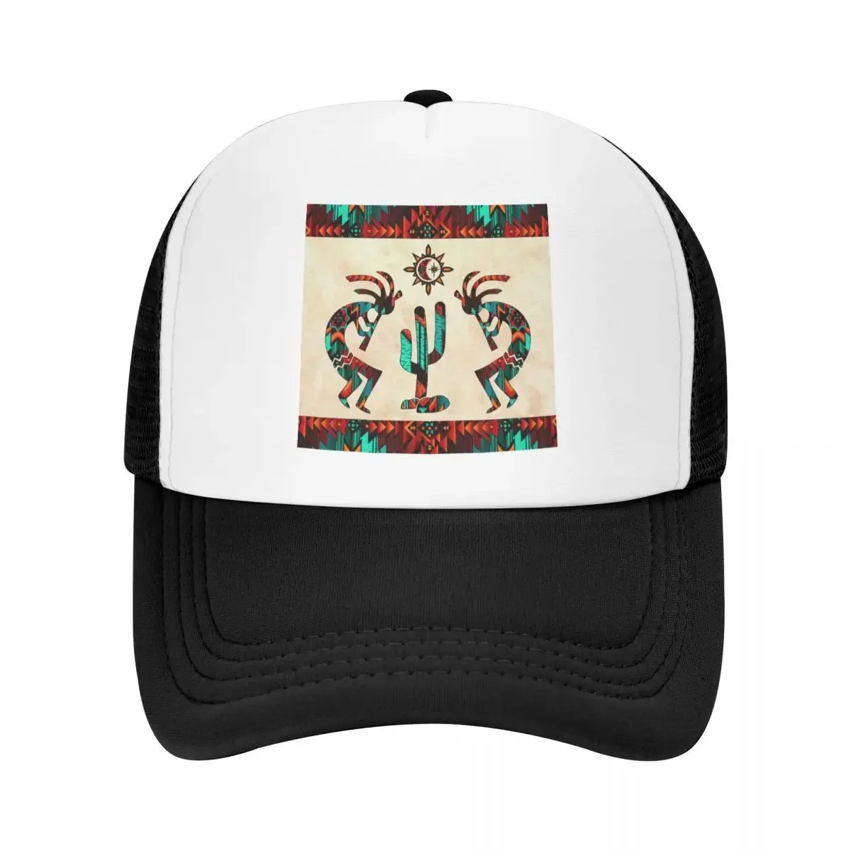 New Custom Southwest Tribal Native American Kokopelli Baseball Cap for Men Women Breathable Trucker Hat Sports Snapback Caps