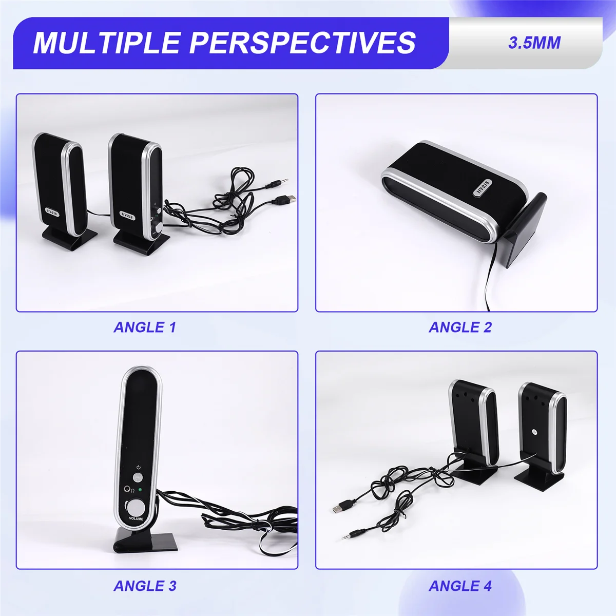 كفاءة 120 واط USB قوة الكمبيوتر المحمول مكبر صوت 3.5 مللي متر سماعة جاك