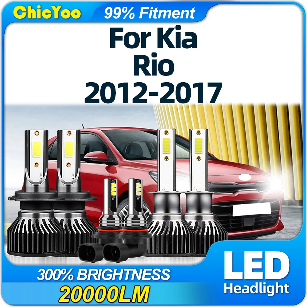

Canbus LED Car Headlight 6000K White Fog Lamps 60000LM Super Bright Auto Lights For Kia Rio 2012 2013 2014 2015 2016 2017
