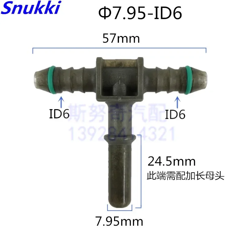7.89 7.95 ID6 Stecker-Endstück Kraftstoffleitung Schnellkupplung Kunststoff 7.89mm Stecker-Verbindungsstücke für Benzin und Diesel 2 Stück – Detail 2