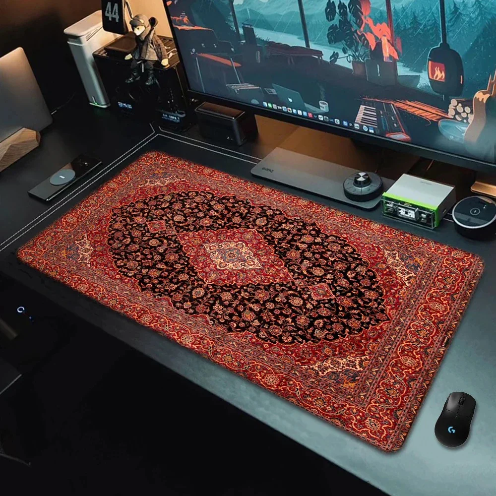 Large Exquisite Persian Carpet Design Keyboard Pad Extended Mouse mat Print Unique Gamer Pads  Any Size  mats office