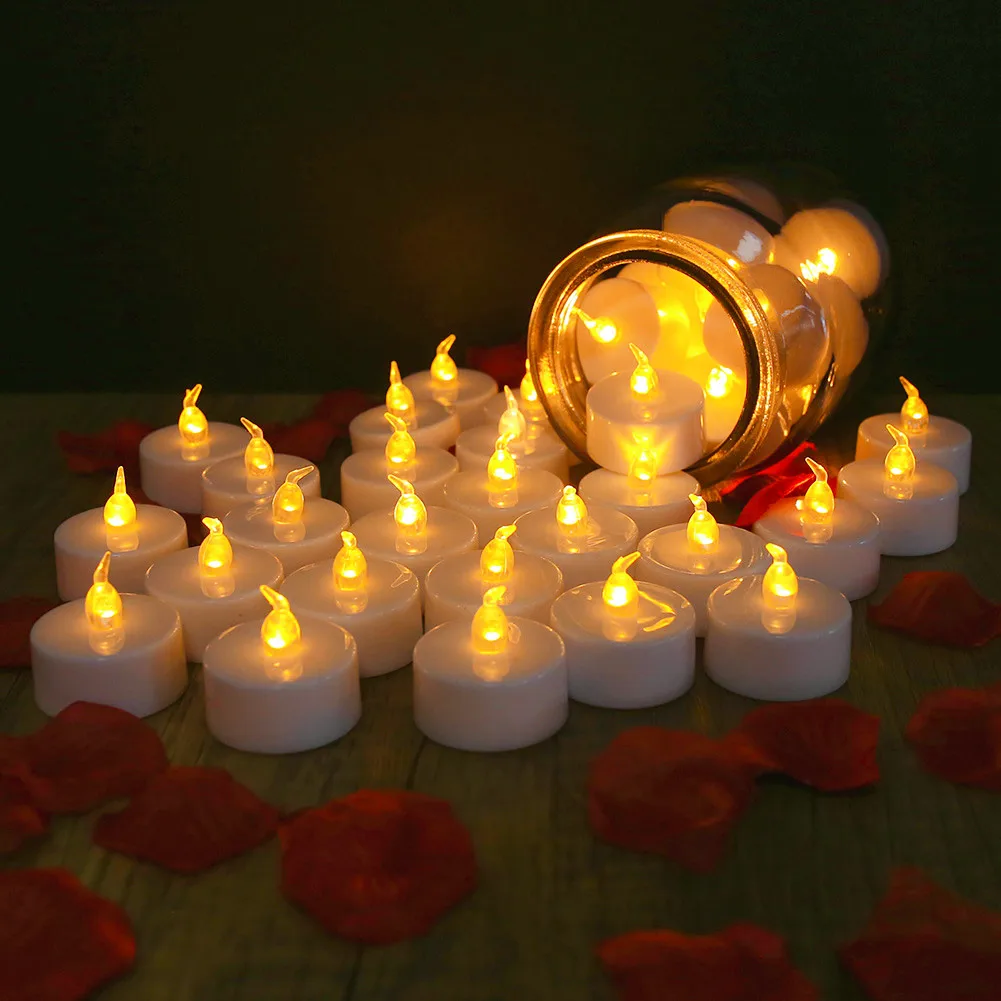 Flameless Flickering Battery Operated Tea Lights Candle with Remote 3D Wick Light Candles Pack of 6 Christmas Home Wedding Decor