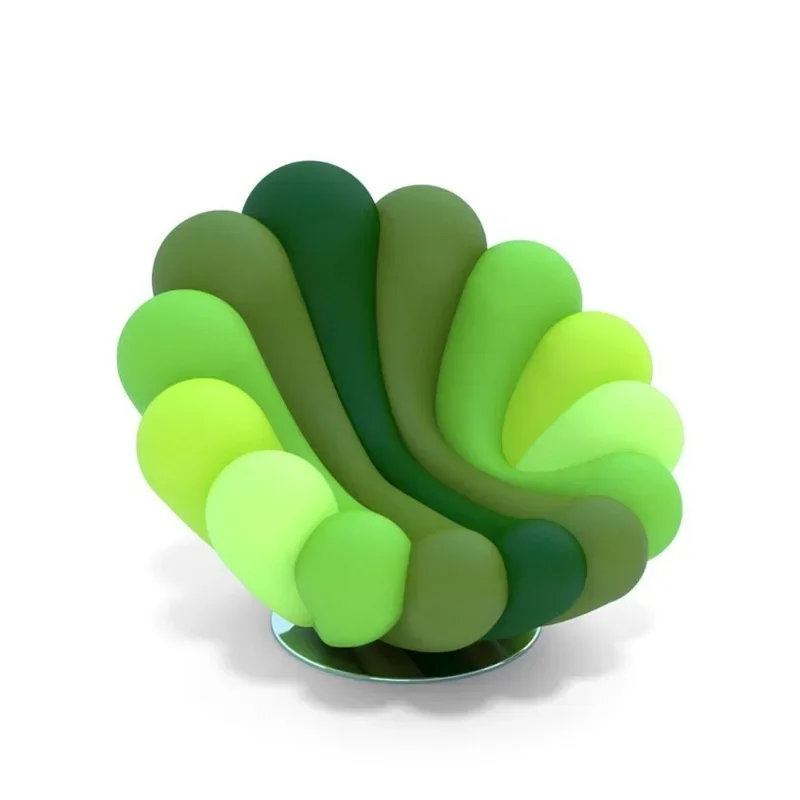 

Single fiberglass leisure petal chair, hotel villa special-shaped rotating anemone chair