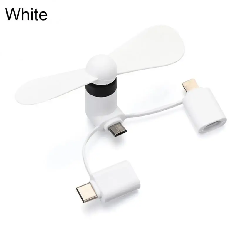 مروحة صغيرة USB مشعاع صغير لأجهزة Android ، HTC ، IPad ، هاتف محمول محمول ، مروحة سفر صغيرة ، 3 في 1 نوع C