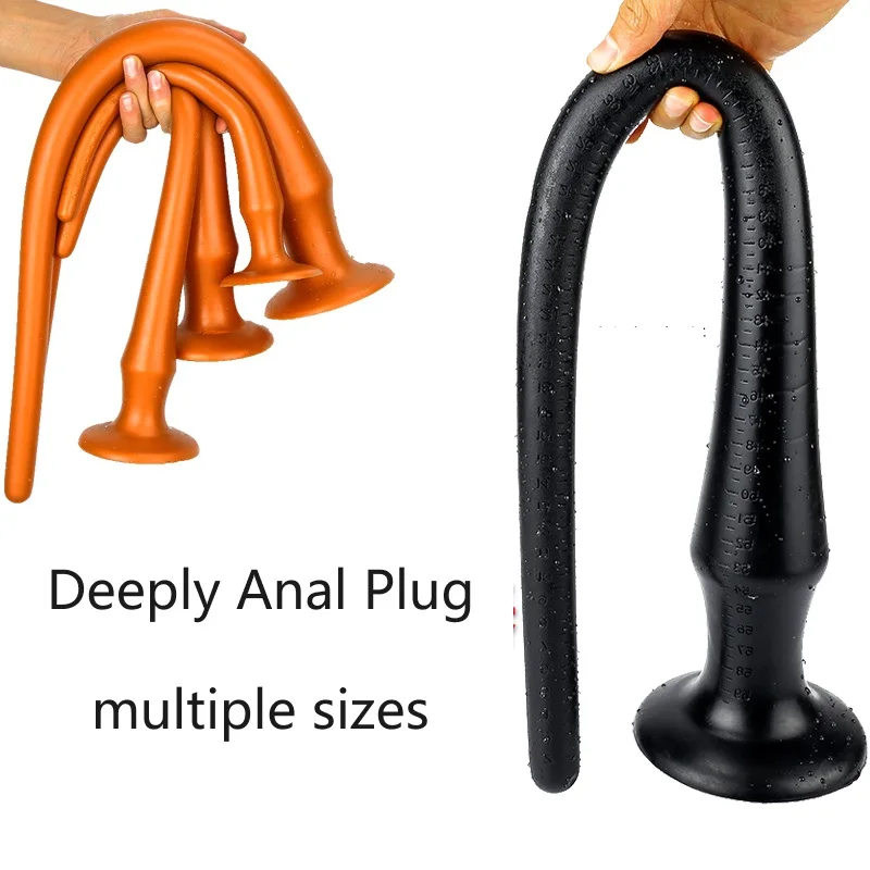 Super Long Anal Plug Silicone Large Anal Dildo Plugs Masturbation Sex Game Toys for Anus Vagina Stimulation for BDSM Erotic Play