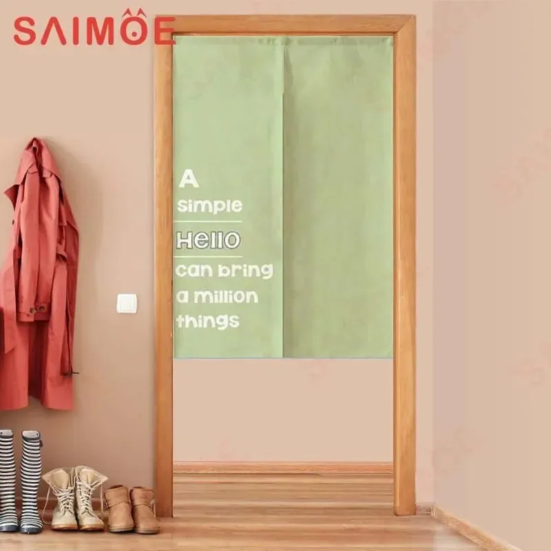 VIKAMA Nordic Creative Smiling Face Door Curtains, Home Decoration Hanging Curtains, Kitchen And Bathroom Partition Curtains