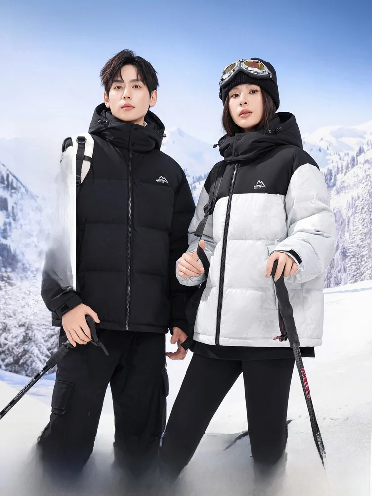 

Snow Fly Spring New Men's ort Thiened down Jaet Hooded Casual Faion Large Size Polyester Fiber Skiing Outdoor Wear