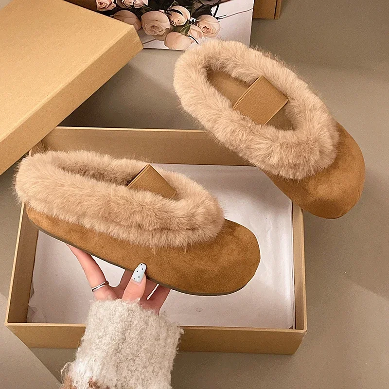 Women Wear Out 2026 Autumn and Winter New Platform Heightened Home Cotton Shoes Baotou Semi-slippers